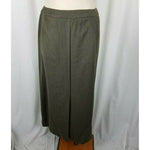 Talbots Stretch 100% Wool Faux Wrap Front Slit Maxi Skirt Vintage Womens 12 USA