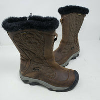 Keen Betty Boot II Brown Leather Shearling Fur Winter Snow Boots Wmns 6 Quilted