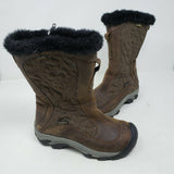 Keen Betty Boot II Brown Leather Shearling Fur Winter Snow Boots Wmns 6 Quilted