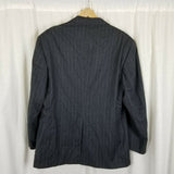 Vintage Brooks Brothers Pinstripe Wool Sportcoat Jacket Blazer Mens 46R USA Gray