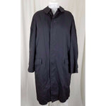 Pietro Sabatini Placket Front Trench Coat Mens 36L Removable Pile Fur Lining