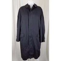 Pietro Sabatini Placket Front Trench Coat Mens 36L Removable Pile Fur Lining