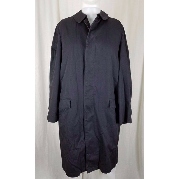 Pietro Sabatini Placket Front Trench Coat Mens 36L Removable Pile Fur Lining