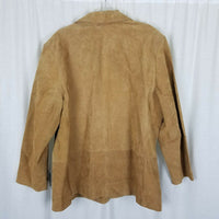 G-III Suede Brushed Leather Blazer Jacket Womens XL Unisex Mens Tan  Earth Camel