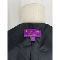 TopHat New York Button Up Pointed Wool Dress Dressy Waistcoat Vest Womens M USA