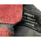 LL Bean Slip On Suede Mules Mocs Moccasins Comfort Shoes Womens 5.5 Red Slides