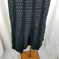 Fabulous Sweater Knit Pleated Twirl Wool Swing Skirt Womens M Striped Polka Dots