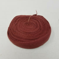 Rug Braiding Brick Red Roving Soft Wool Cashmere Strips Fabric Ribbon Binding