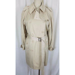 Vintage Fleet Street Long Belted Cape Top Classic Trench Coat Womens 12 Lined