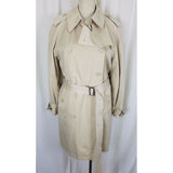 Vintage Fleet Street Long Belted Cape Top Classic Trench Coat Womens 12 Lined