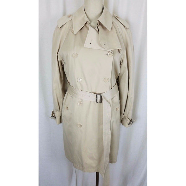 Vintage Fleet Street Long Belted Cape Top Classic Trench Coat Womens 12 Lined