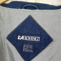 Operation II Montecristo Denim Canvas Bomber Jacket Mens L Vintage LA Loving