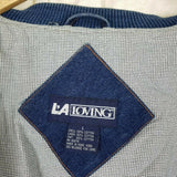 Operation II Montecristo Denim Canvas Bomber Jacket Mens L Vintage LA Loving