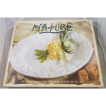 Tabletops Unlimited Nature 18.5 in Oval Ceramic Platter Dish Handcrafted Fruits