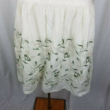 Tabitha Anthropology Lightweight Summer Floral Embroidered Twirl Skirt Womens 10