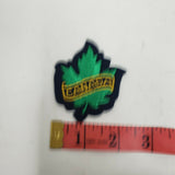 Vintage Canada Sew-on Patch Travel Souvenir Maple Leaf Green & Gold