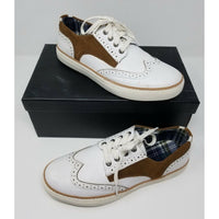 Joe's Waldo Leather Sneakers Saddle Shoes Mens 8.5 White Brown Style# JG705S13