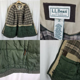 LL Bean Flannel Lined Quilted Insulated Winter Field Jacket Parka Coat Mens M