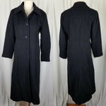 Harve Bernard Petites Alpaca Mohair Wool Long Maxi Peacoat Dress Coat Womens 8P