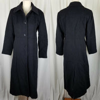 Harve Bernard Petites Alpaca Mohair Wool Long Maxi Peacoat Dress Coat Womens 8P