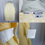 Columbia All Weather Long Rain Jacket Short Coat Womens S Vintage Yellow Gray