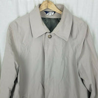 Stafford Insulated 3/4 Length All Weather Car Coat Mens M Zip Out Wool Liner Tan