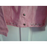 Disney Princesses Embroidered Pink Denim Jean Trucker Jacket Girls L Floral