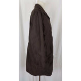 Lands End Trench Style All Weather Coat Womens M Chocolate Brown Windbreaker