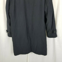 Utex Insulated Charcoal Gray Trench Coat Mens 40 Wool Zip Out Removable Liner