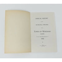 Annual Report Town Officers of Windham Maine February 1 1946 Cumberland County