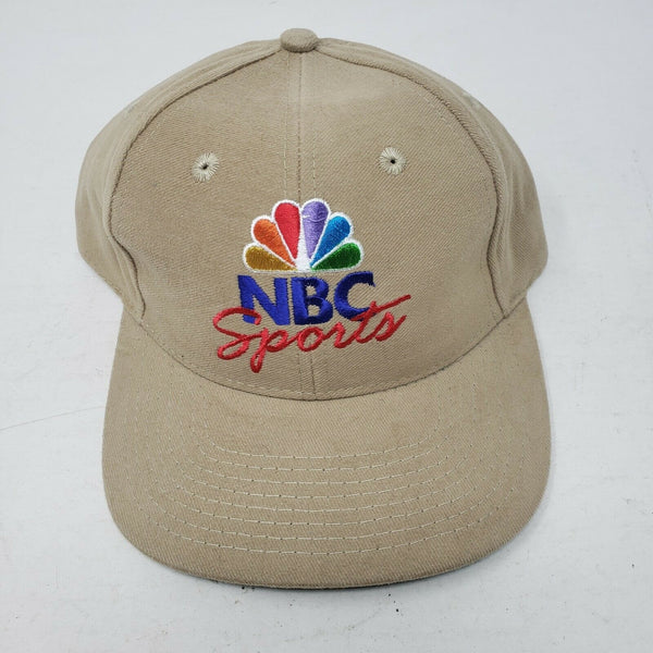 Vintage NBC Sports Sports Specialties Strapback Baseball Hat Cap Mens OS Tan