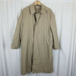 Silver Cloud Thermolite Insulated Placket Trench Coat Mens 40S Removable Liner