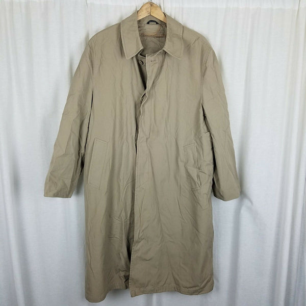 Silver Cloud Thermolite Insulated Placket Trench Coat Mens 40S Removable Liner