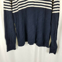 JCrew Cotton Ombre Contrast Sailor Striped Crewneck Pullover Sweater Mens XL