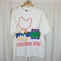 Vintage Woodstock 1969 TShirt Mens XL 80s 90s Repop GEM Single Stitch Cotton