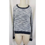Abercrombie & Fitch Side Zip Up Scoop Neck Mottled Gray Knit Sweater Womens S
