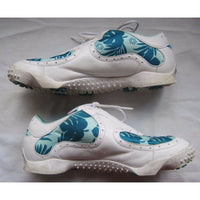 Puma Hawaiian Island Hibiscus Leaf Leather Golf Shoes Sneakers Womens 8.5 Floral