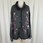 Mix Nouveau Knit Long Cardigan Sweater Coat Womens 20W Plus Coatigan Velvet Trim