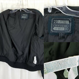 21Men Los Angeles Wool Bomber Jacket Mens XS Black Baseball Varsity Style