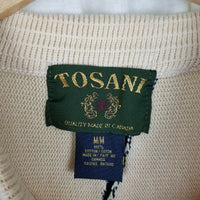 Vintage Tosani Biggie Smalls Style Busy Knit Sweater Mens M Hip Hop Rapper 90s
