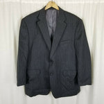 Lauren Ralph Lauren Gray Pinstripe Worsted Wool Sportcoat Jacket Blazer Mens 46S