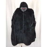 Simon Chang Boucle Woven Tweed Plaid Vegan Faux Pile Fur Lined Jacket Womens 7 8