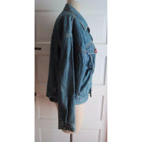 Limited Jeans European Fit Jewel Buttons Trucker Denim Blue Jean Jacket Womens M