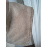 Filene's Cow Split Leather Cropped Open Front Stand Up Collar Jacket Womens sz L