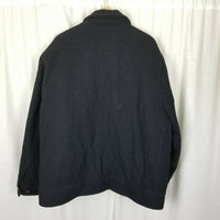 The Gap Wool Blend Quilted Insulated Peacoat Car Coat Jacket Mens XXL 2XL Black