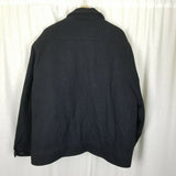 The Gap Wool Blend Quilted Insulated Peacoat Car Coat Jacket Mens XXL 2XL Black