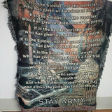MDW It Is The Soldier Stay Army Military Custom Woven Tapestry Throw Cotton USA