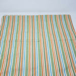 Screenprinted Striped Cotton Fabric Vintage 1+ yards Pinstripes Stripes