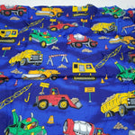 Vintage Fabric Traditions Work Zone Construction Trucks Fabric .75 yards 1997