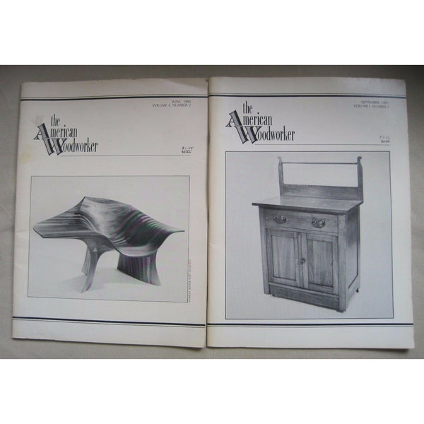 Lot 2 1985 The American Woodworker Magazines Back Issues Woodworking Wood Shop